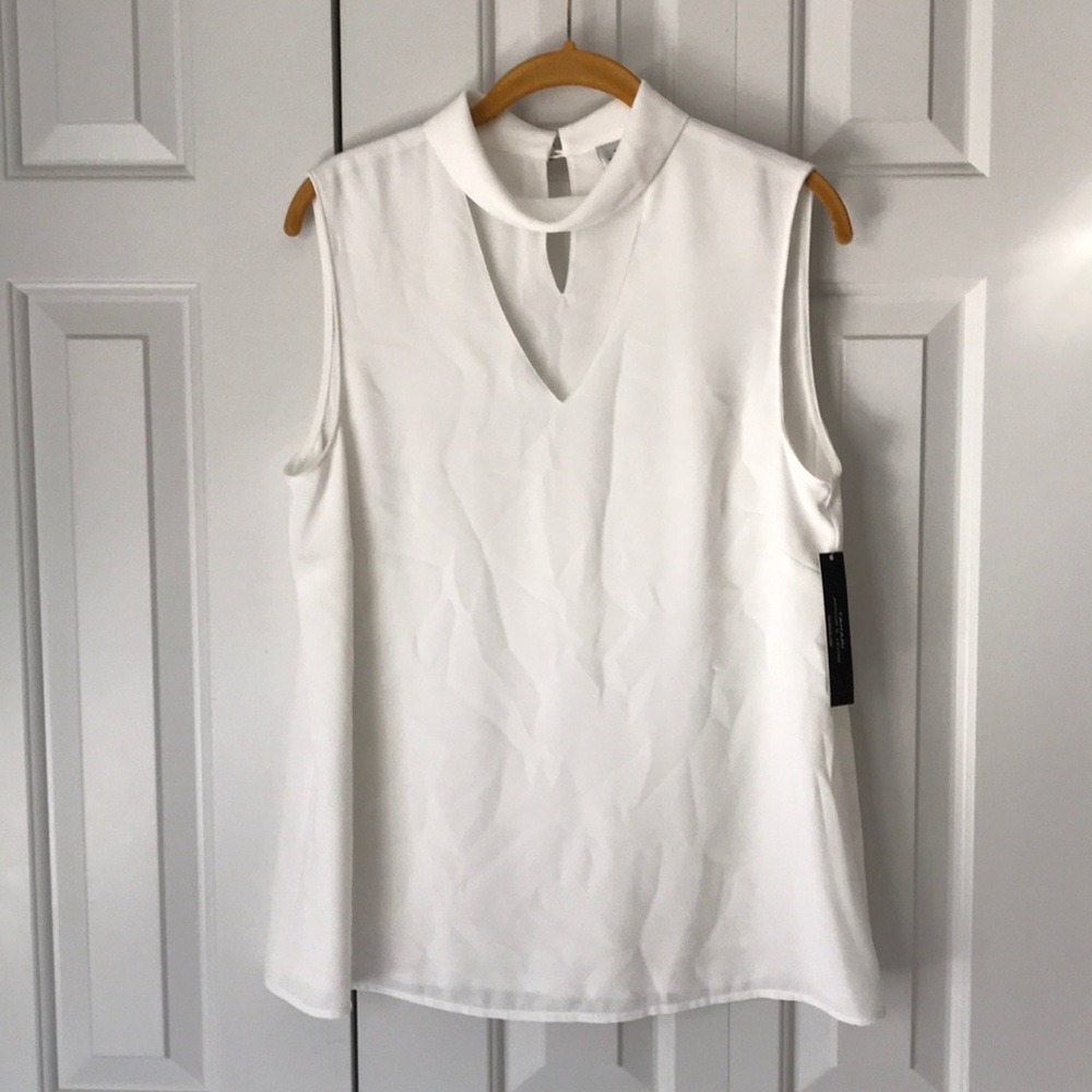 NWT Tahari ivory white tank top size M